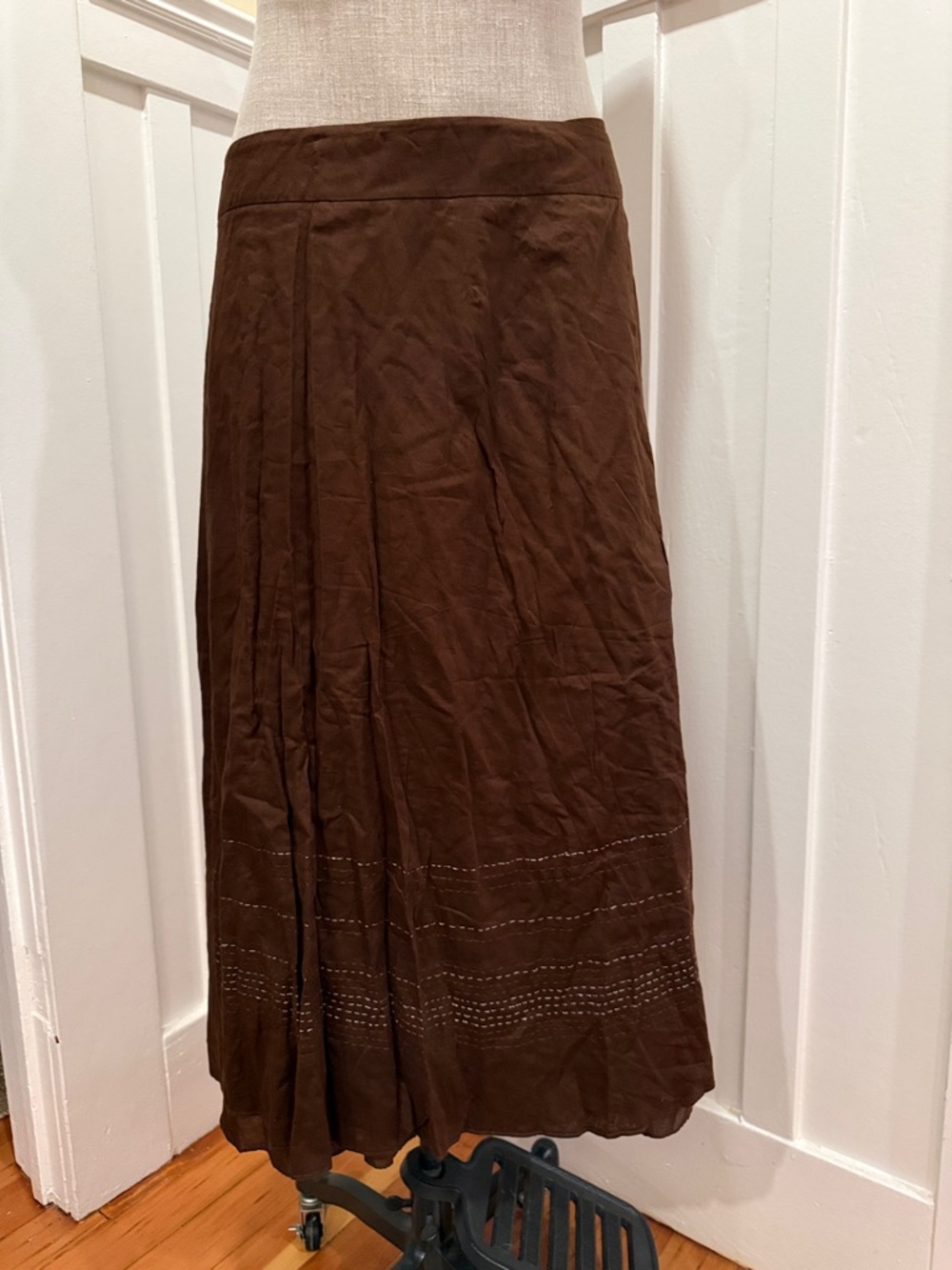 New Eileen Fisher cotton mock wrap skirt